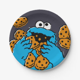 Plato De Papel Cookie Monster Eating All the Cookies