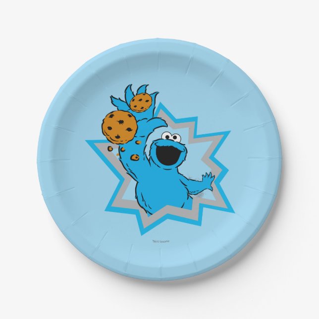 Plato De Papel Cookie Monster Extreme (Anverso)