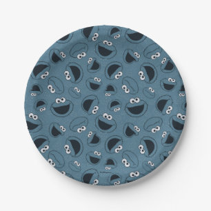 Plato De Papel Cookie Monster Patrón de hambre