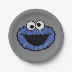 Plato De Papel Cookie Monster Retroceso de los años 80