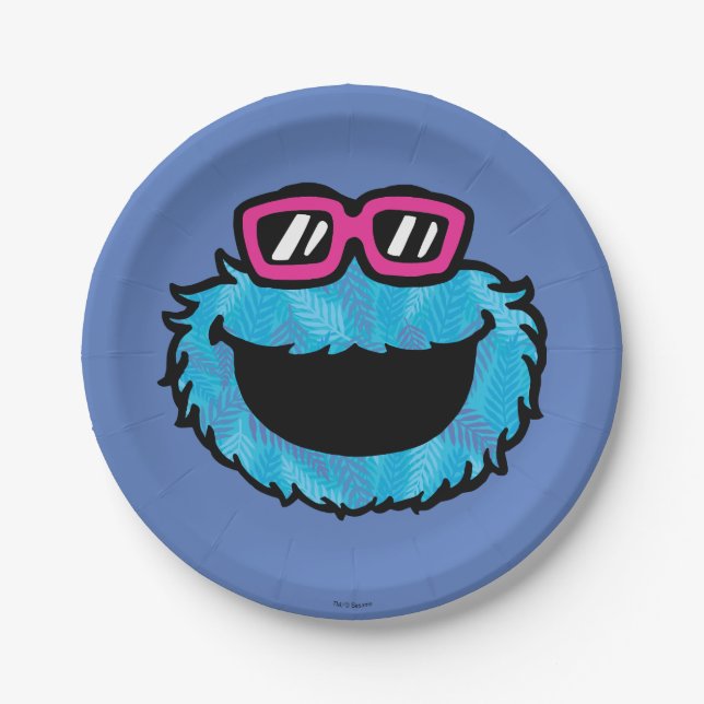 Plato De Papel Cookie Monster | Vibes de verano (Anverso)