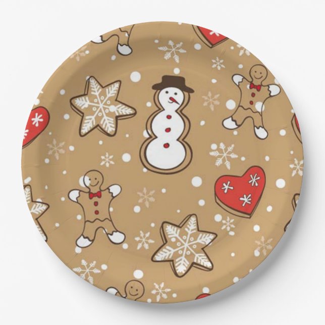Plato De Papel Cookies de navidades (Anverso)