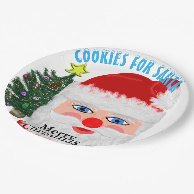 Plato De Papel Cookies para el árbol de navidad de Santa (Angular)