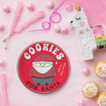 Cookies para el rojo Santa Plate