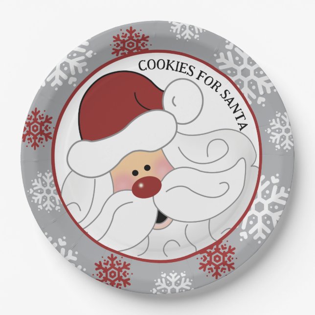 Plato De Papel Cookies para Santa Claus Adorable ArtbyJess (Anverso)