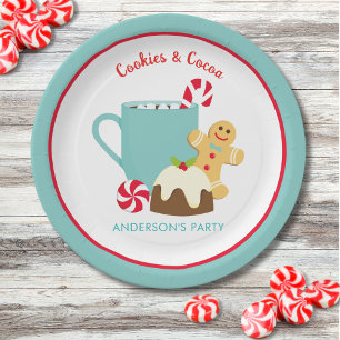 Plato De Papel COOKIES Y COCOA navidades