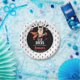 Plato De Papel Cool Punk Rockstar Any Age Birthday 