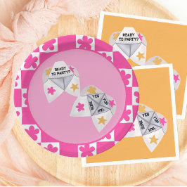 Plato De Papel Cootie Catcher Preppy Fiesta de 90