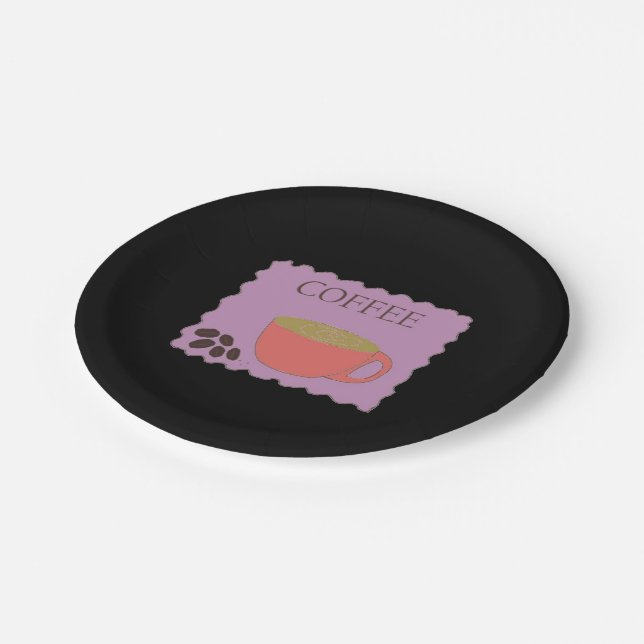 Plato De Papel Copa de café con judías de café (Angular)