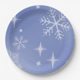 Plato De Papel Copo de nieve de vacaciones
