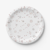 Copo de Nieve Invernal Rosa & Plata