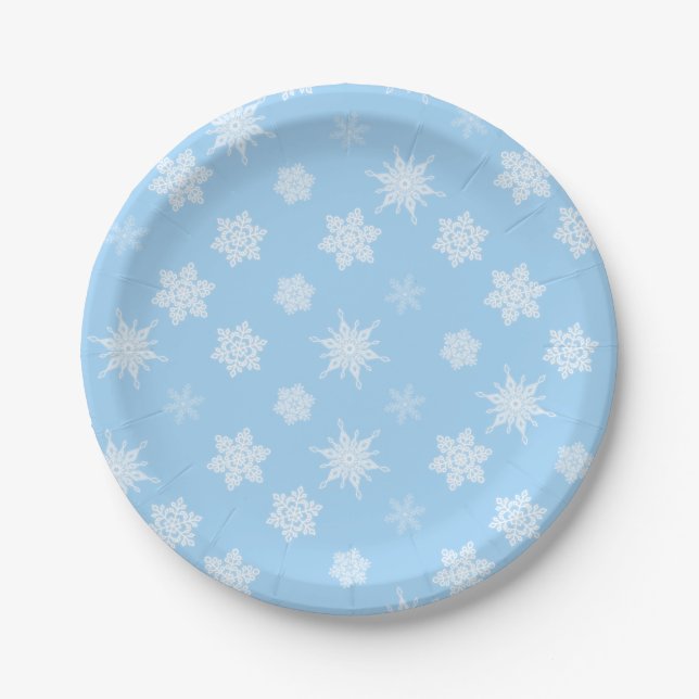 Plato De Papel Copos de nieve (Anverso)