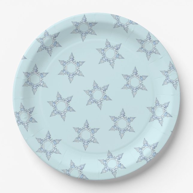 Plato De Papel Copos de nieve (Anverso)