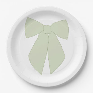 Plato De Papel Coqueta de barro verde