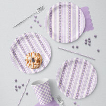 Coqueta Floral de Raya con Volantes de Lavanda