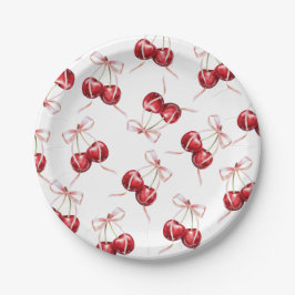 Plato De Papel Coquette Cherry