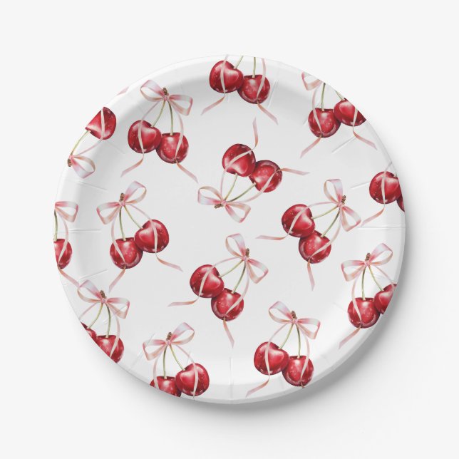 Plato De Papel Coquette Cherry (Anverso)