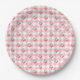 Plato De Papel Coquette Cherry Bridal Shower