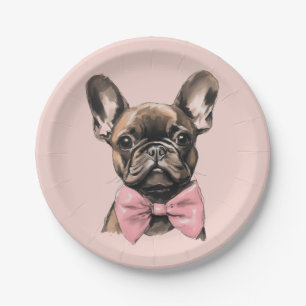 Plato De Papel Coquette Frenchie