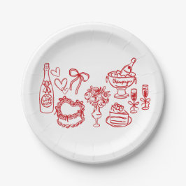 Plato De Papel Coquette Love Plate