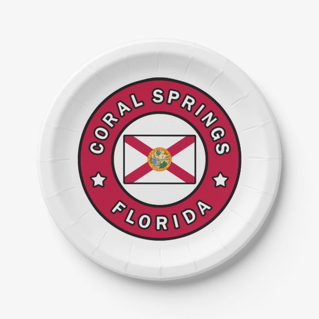 Plato De Papel Coral Springs Florida (Anverso)
