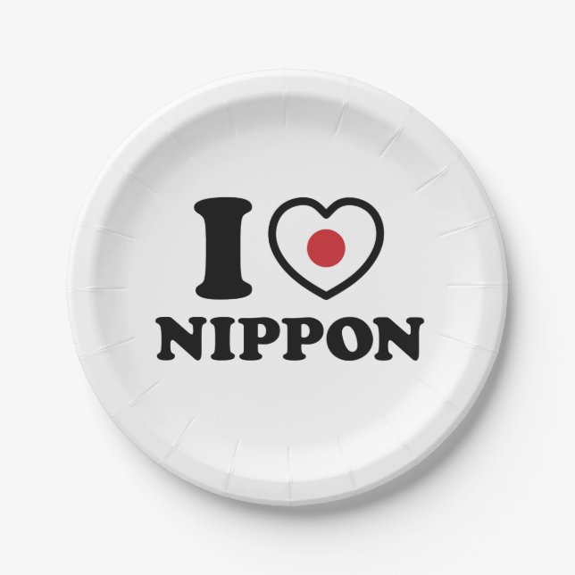 PLATO DE PAPEL CORAZÓN [AMOR] NIPPON (Anverso)