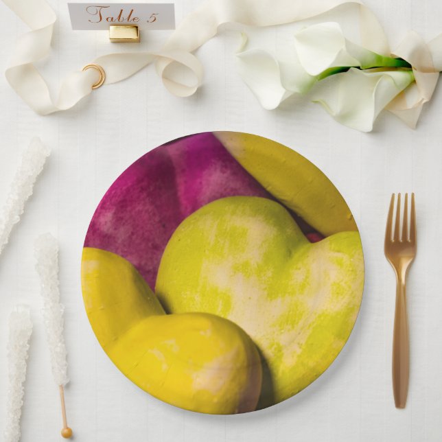 Plato De Papel Corazón, corazón dulce... (Boda)