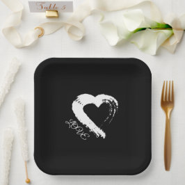 Plato De Papel Corazón de la luna de la plancha de papel