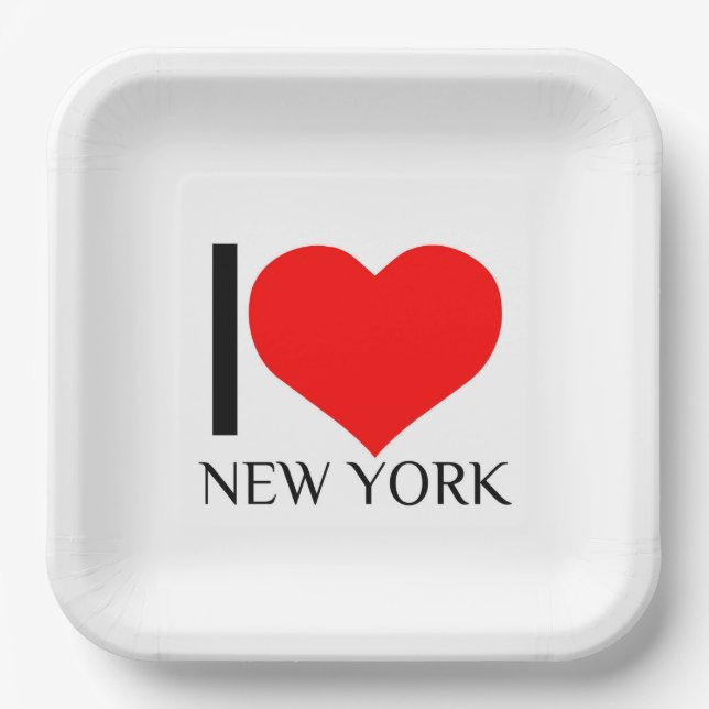 PLATO DE PAPEL CORAZÓN DE NUEVA YORK (Anverso)