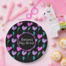 Corazón Floral Día de San Valentín Baby Shower   
