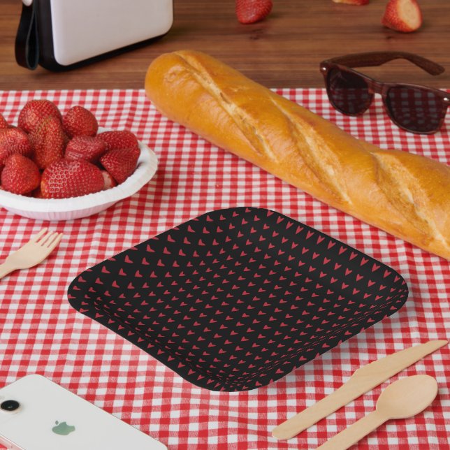 Plato De Papel corazonada (Picnic)