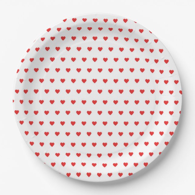Plato De Papel Corazones (Anverso)