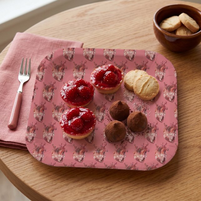 Plato De Papel Corazones (Subido por el creador)