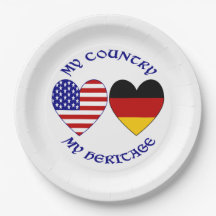 Corazones de bandera de EE. UU. y Alemania patrimo