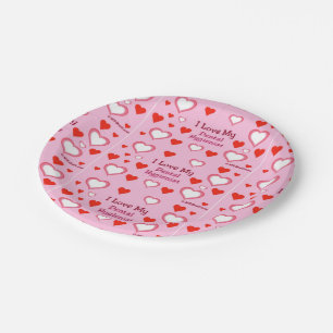 Plato De Papel Corazones del higienista dental