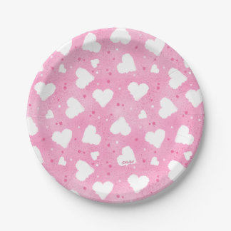 Plato De Papel Corazones dulces de KiniArt