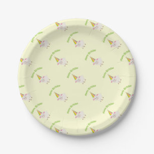 Plato De Papel Cordero de cumpleaños feliz
