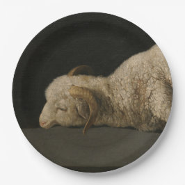 Plato De Papel Cordero de Dios (Agnus Dei) (Animal Sacrificial)
