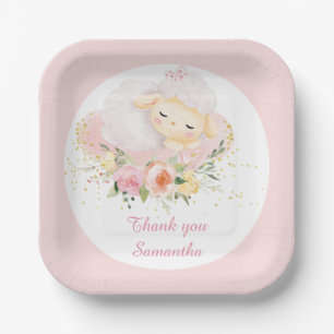 Plato De Papel Cordero Personalizado