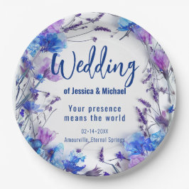 Plato De Papel 💍 Cornflowers y Lavender