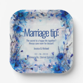 Plato De Papel 💍 Cornflowers y Lavender Elegance