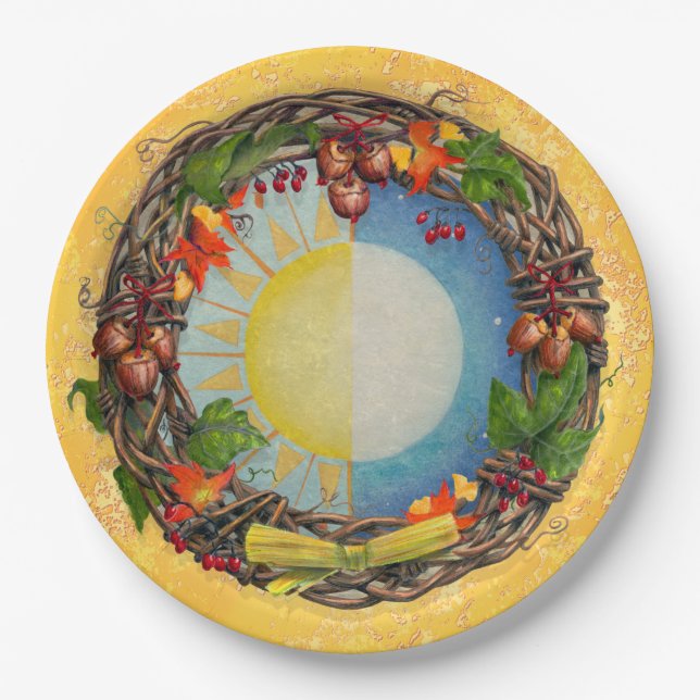 Plato De Papel Corona de Mabon (Anverso)