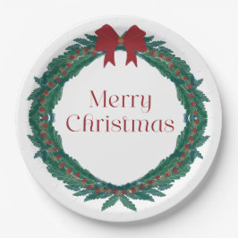 Plato De Papel corona de navidades