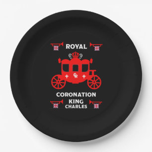 Plato De Papel Coronación Real Rey Carlos III