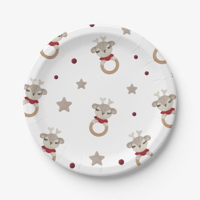 Plato De Papel Cortar oso (Anverso)