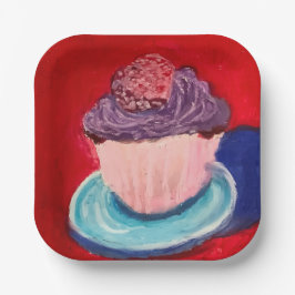 Plato De Papel Corte Cupcke