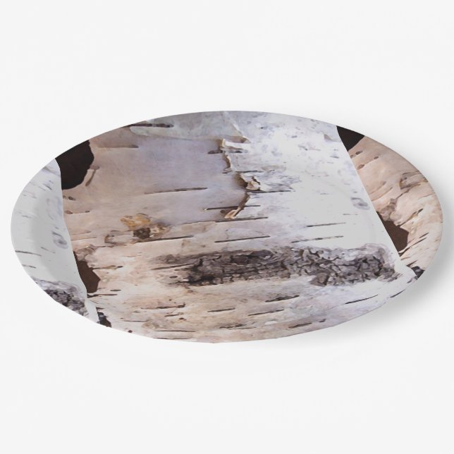 Plato De Papel Corteza de abedul (Angular)