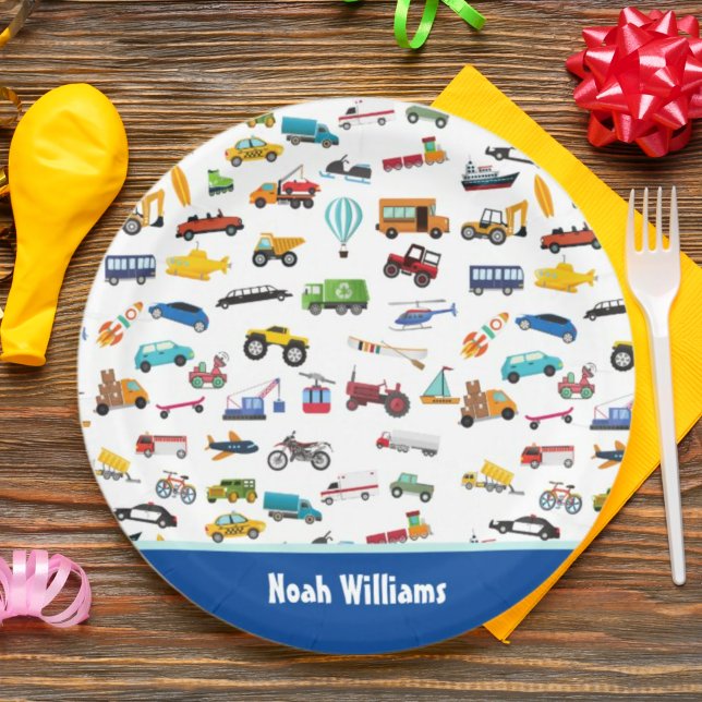 Plato De Papel Cosas De Niño Pequeño Que Mueven Carros De Vehícul (Subido por el creador)
