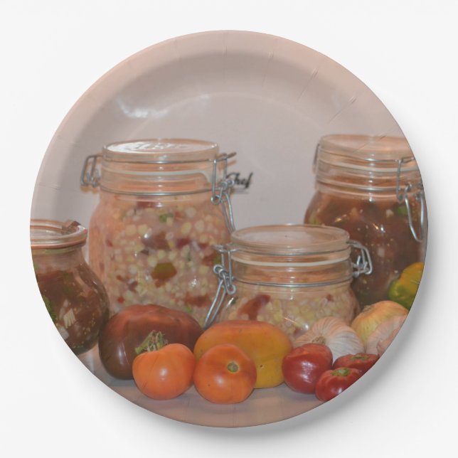 Plato De Papel Cosecha de verano dos (Anverso)