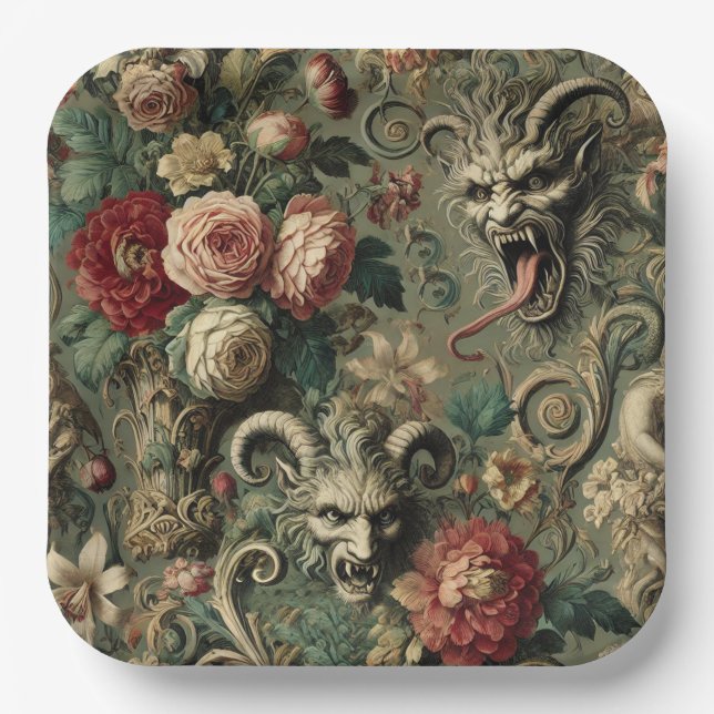 Plato De Papel 🩸 Cosecha Renegada – Gótico Victoriano (Anverso)